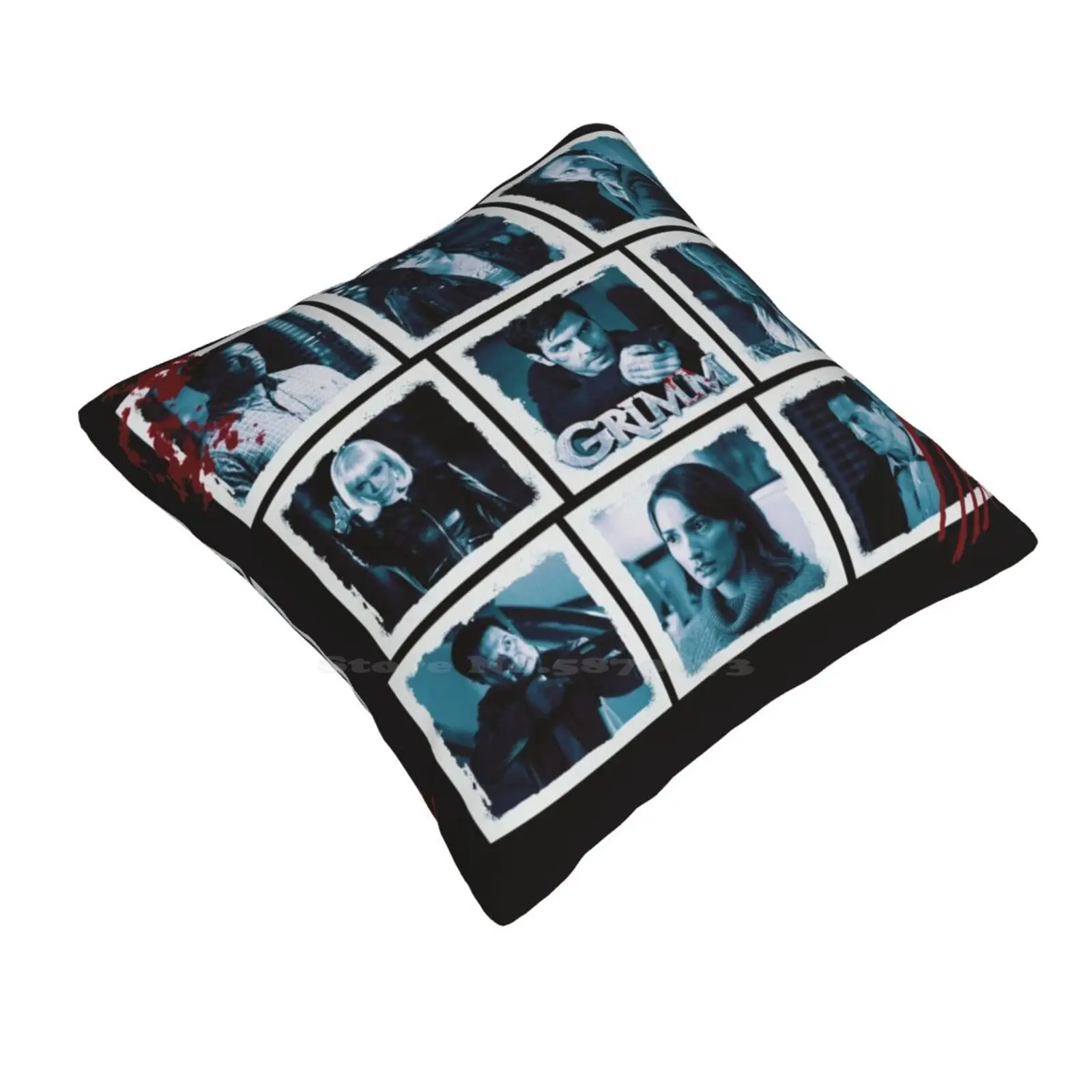 Grimm Pillow Cover Hug Pillowcase Grimmsters Fairy Tales Magic Wesen Nick Burkhardt David Giuntoli Monroe Silas Weir Mitchell