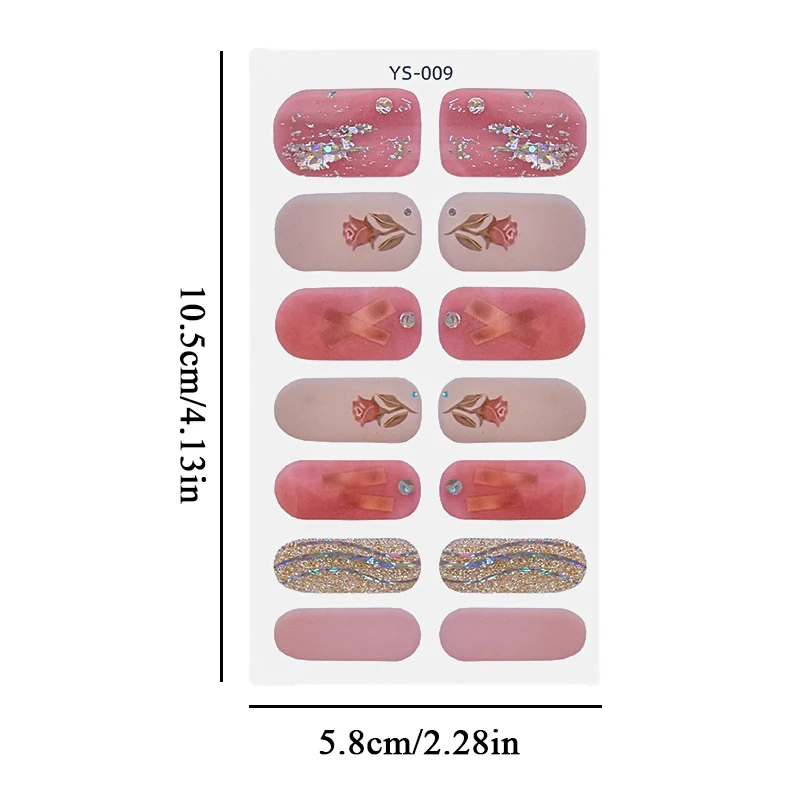 Pegatinas de cubierta completa para uñas, calcomanía 3D de lámina brillante, envolturas completas para uñas, manicura DIY, calcomanía impermeable para arte de uñas, tiras de uñas a presión