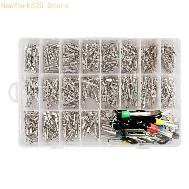Universal Car Wiring terminals Set with crimps Pin Extractors Tool for Car Repair N84C