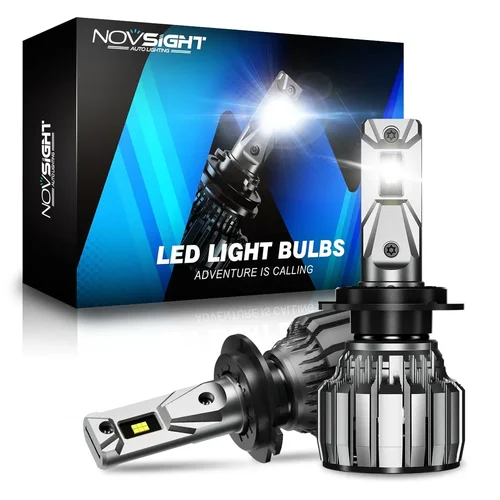 NOVSIGHT H7 lámparas superbrillantes faro de coche H4 LED H8 H9 H11 9005 HB3 9006 HB4 6500K luces Led blancas 12V bombillas de faros de coche