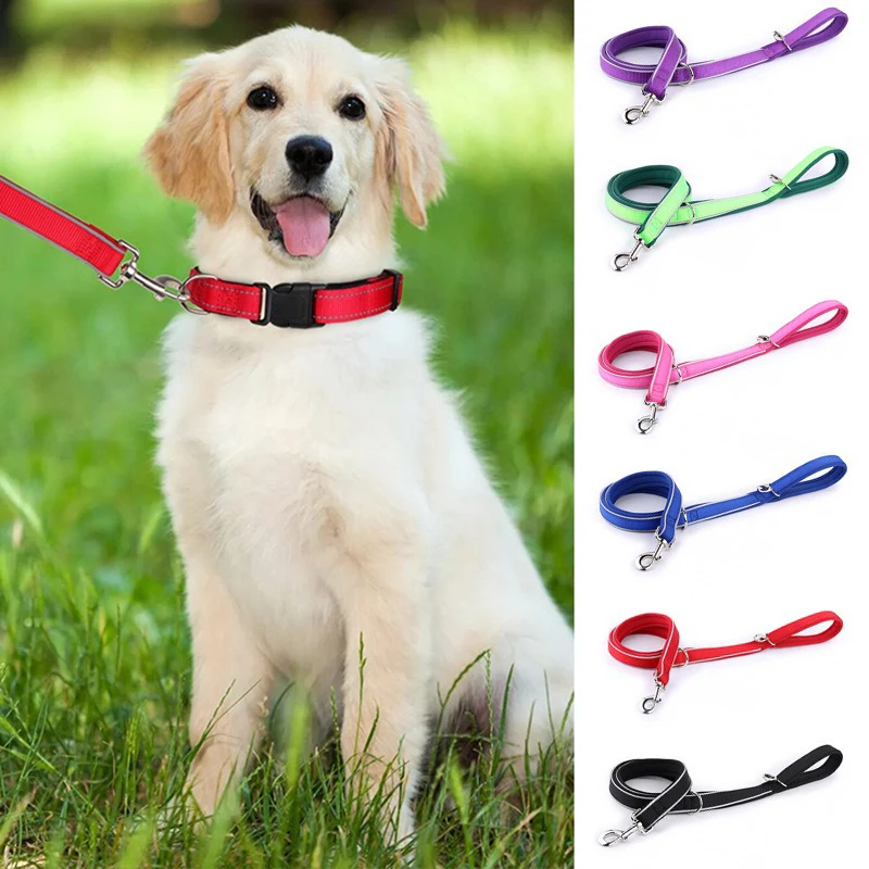 

Light Reflective Solid Big Dog Leash Durable Nylon Designer 122cm P Neck Chain for Husky Anti Lost Walking Exercise Pet Supplies