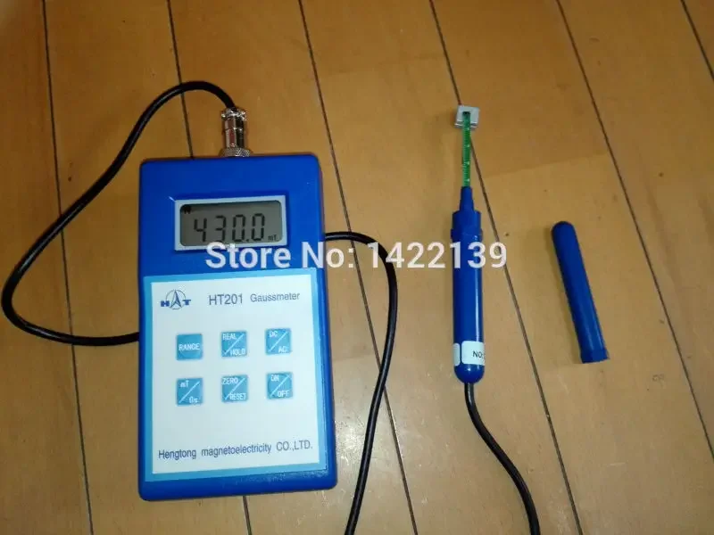 New HT201 Digital Gauss / Tesla meter Gaussmeter Teslameter Magnetic Flux meter  AC DC 2000mT