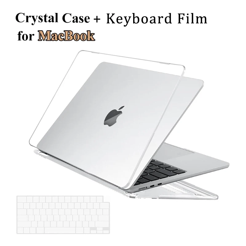 Crystal Clear Hard Shell Case + Keyboard Skin Cover Compatible With New MacBook Air 15 inch M2 Chip Case 2023 Release A2941