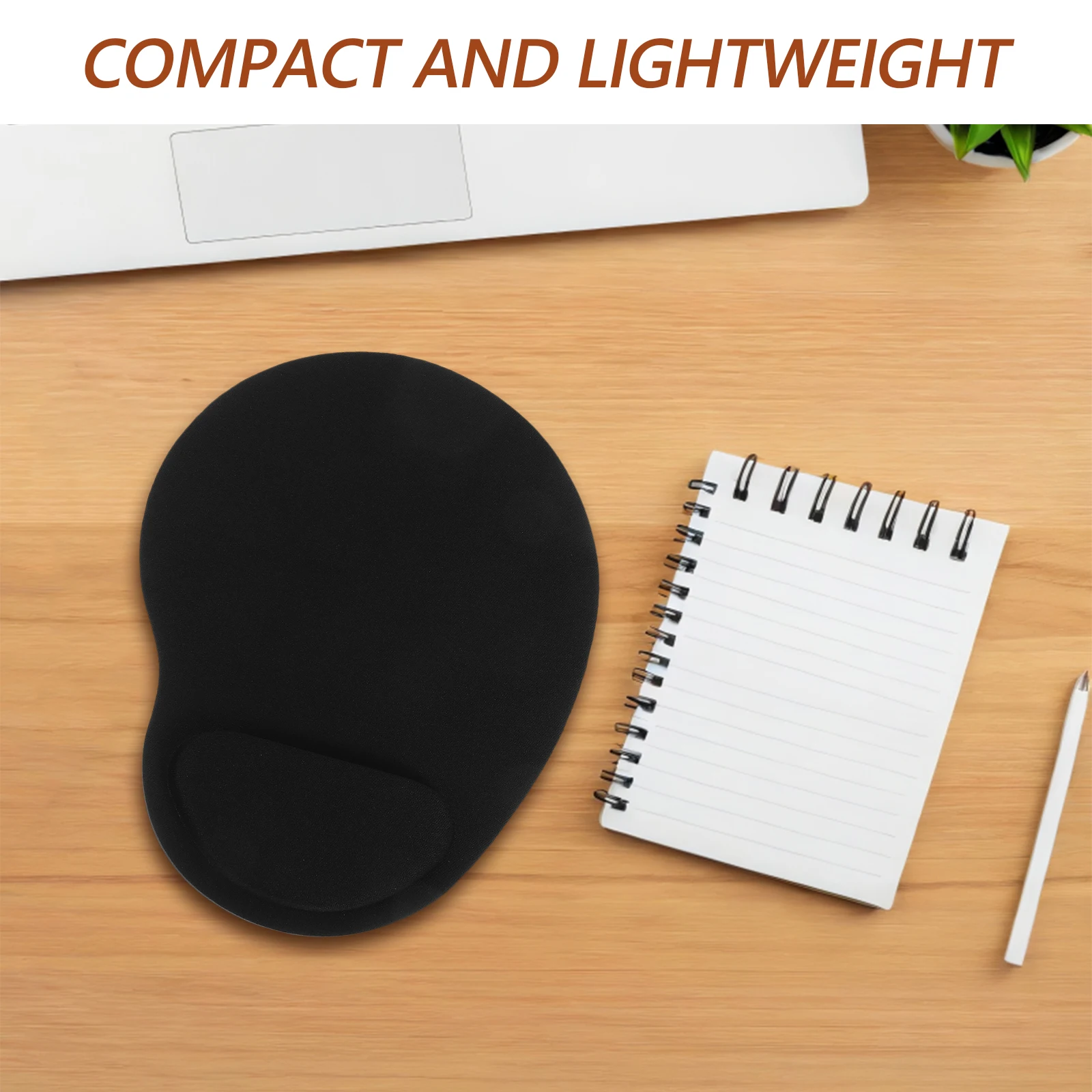 

Non-slip Computer Mouse Pad With Silicone Wrist Support Wrist Rest Mouse Mat for Home Office Travel (Black)