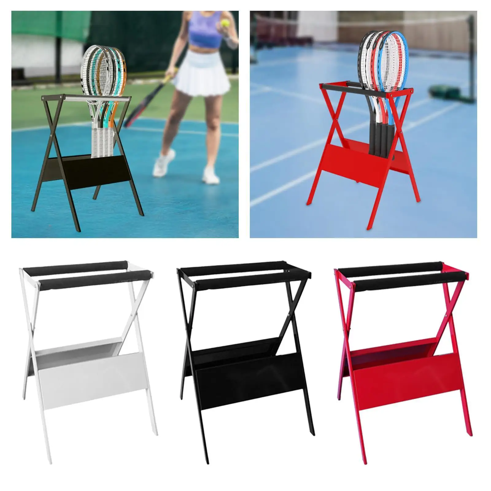 

Badminton Racket Storage Rack Sport Equipment Organizer Multifunctional Tennis Racket Storage Rack Stand Tennis Racket Holder
