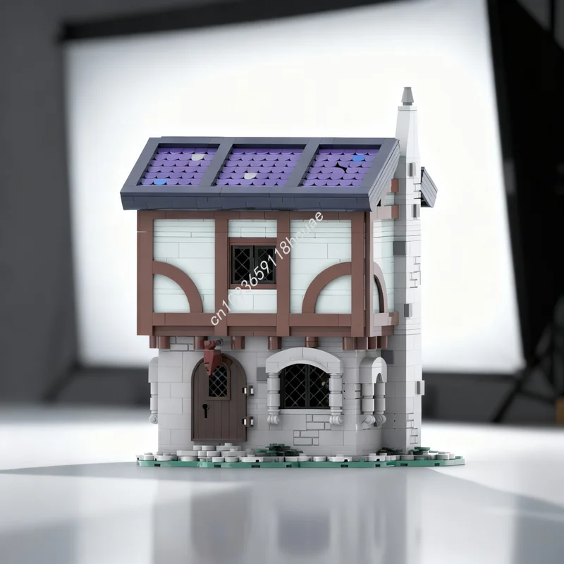 

Набор строительных блоков MOC «Замок средневекового купца» (1684 детали), модель архитектурного сооружения, игрушка, идея для рождественского подарка, развивающий конструктор для детей