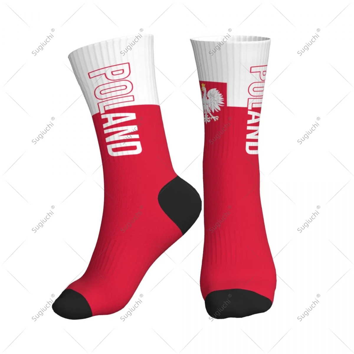 

Полиэстеровые носки до середины икры с 3D принтом флага Польши для мужчин и женщин, кавайные носки, уличные носки для скейтборда