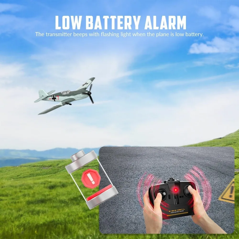 Aereo RC a 3 canali da 2,4 GHz con giroscopio a 6 assi, aereo aliante pronto da volare per un volo facile e divertente