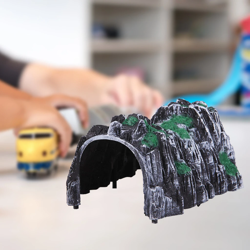 1:87 Scale Model Train Rock Tunnel Garden Decor for Children , Multi-Color