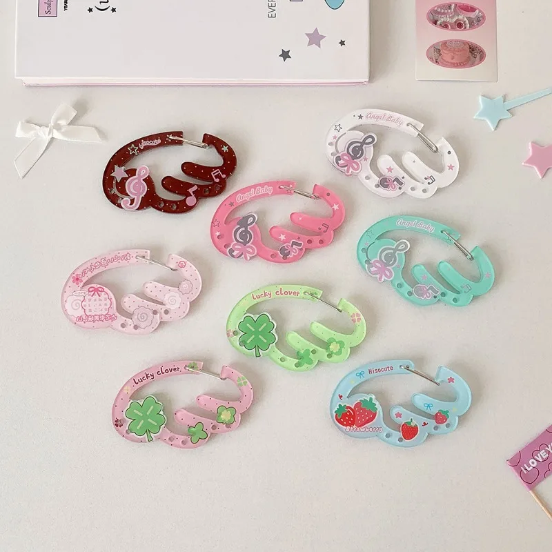 Mini Wings Aceylic Key Holder Clip Sweet Korean Charm Keychain Organizer INS Toys Pendant Clip for Ita Bag Student Supplies Gift