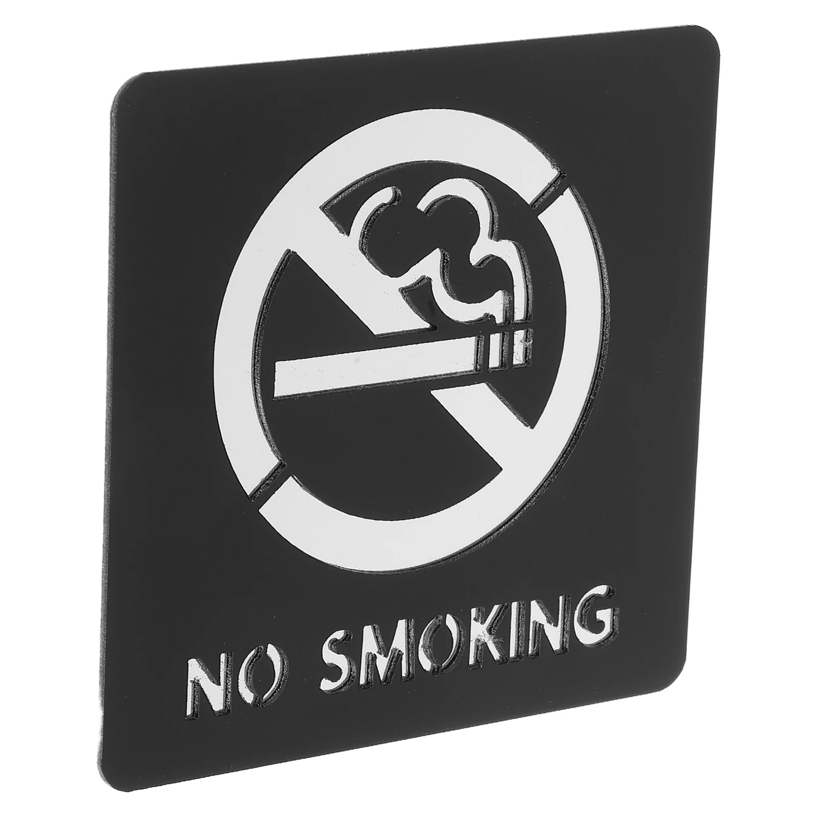 

No Smoking Sign Waterproof Self-Adhesive Acrylic Label for Business Offices Conference Rooms Public Areas Table Desk Sticker