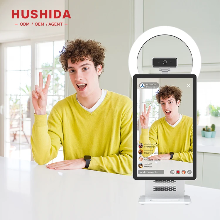 HUSHIDA 15.6 Inch Professionally Video Camera for Live Streaming Camera Tiktok Live Streaming for Facebook/Ins/Shopee
