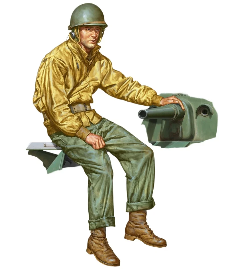 1/16 Scale Die-Cast Resin Figure Model Kit US M8 Armored Vehicle Crew Unassembled and Unpainted