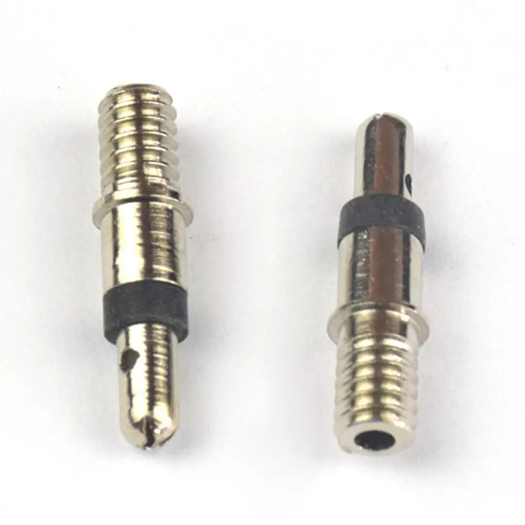 

2pcs Bicycle Valve German Type Copper Metal Lightweight Silver Tire Stem Part for Bike Accessories Universal