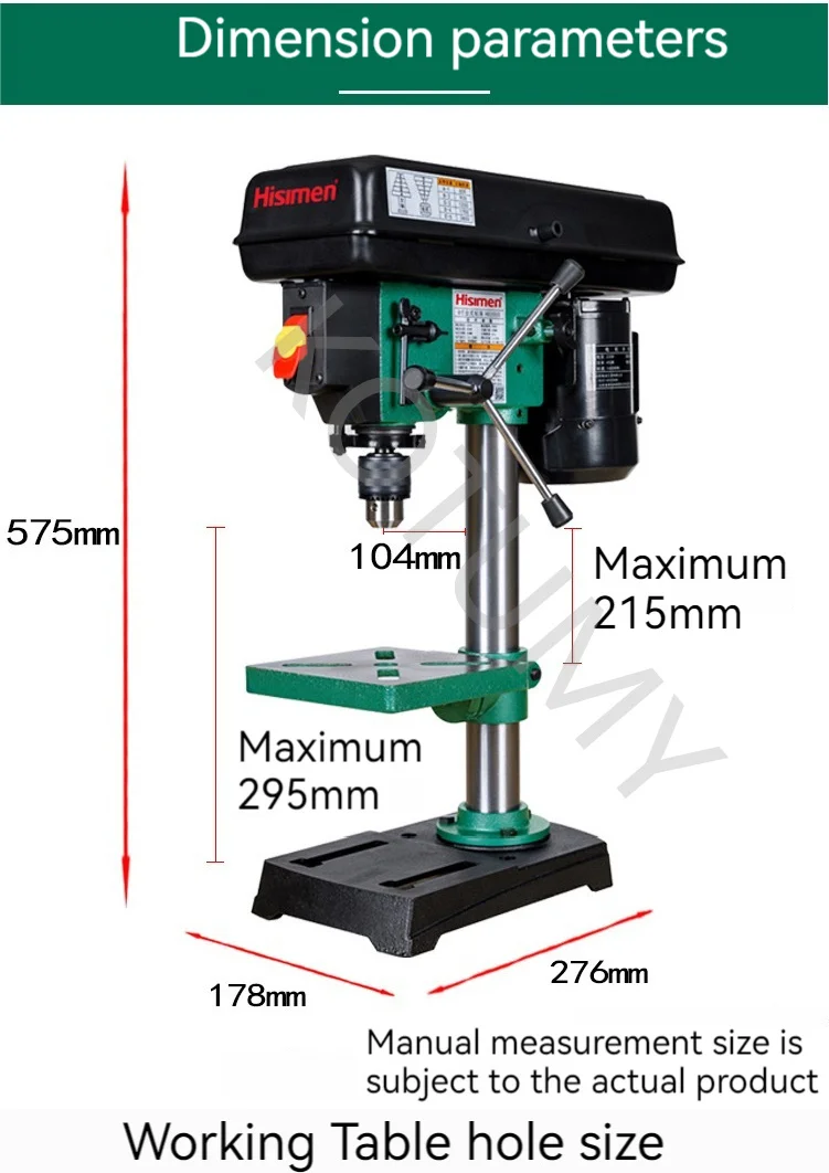 Taladro de Banco de Control de velocidad de alambre de cobre puro de 8 pulgadas, perforadora de escritorio, taladro de banco de carpintería, 220V/50HZ