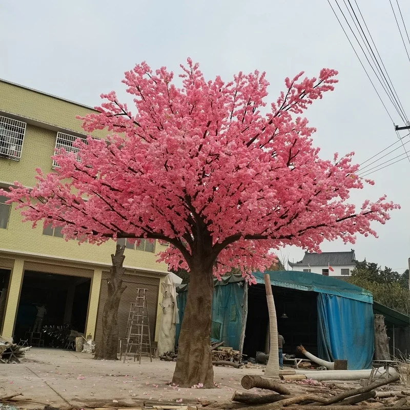 hi-Blue Artificial Cherry Blossom Tree with Big Flowers Wedding and Halloween Decorative Item for Christmas Day