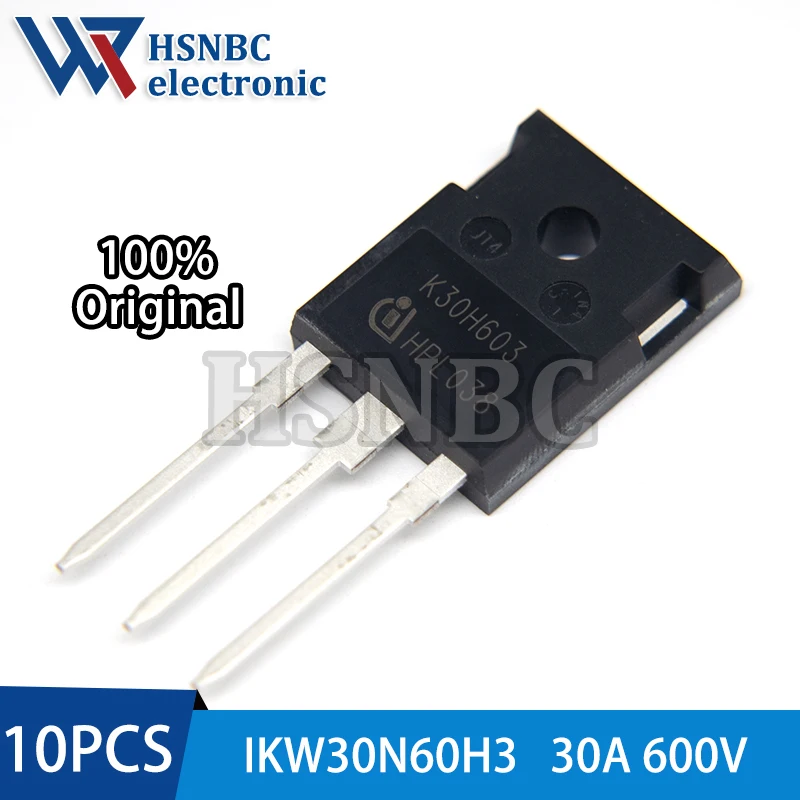 10PCS IKW30N60H3 K30H603 TO-247 30A 600V IGBT Power Transistor 100% New Original
