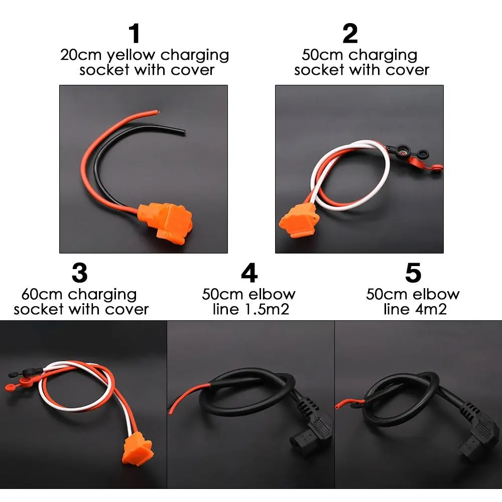 Electric Vehicle Accessories Universal with 12AWG Cable Battery Connector Plug Charging Socket Scooter Bike Parts