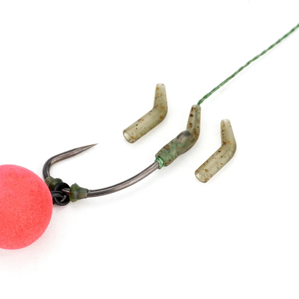 Hirisi 25pcs Carp Fishing Hook Kickers D Rig Kicker Aligners Hooks Sleeves Rigs Anti Tangle Sleeves Hook Aligner AH251