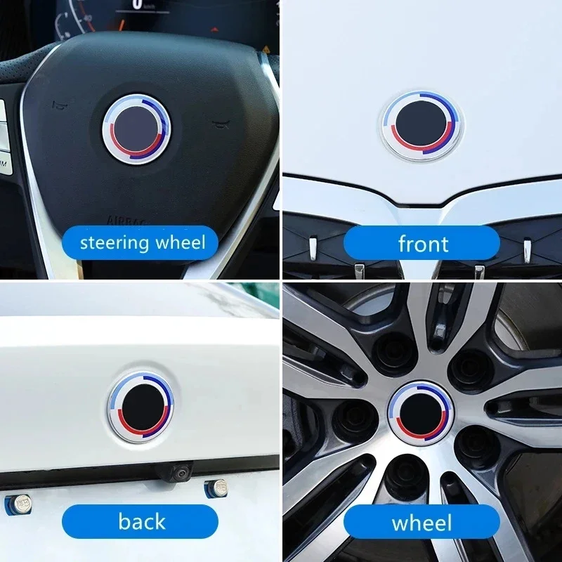 7Pcs/set Car 50th Anniversary Logo For BMW G30 G31 G38 G11 G12 G20 G28 F10 F48 F49 G01 F20 F21 F22 Wheel Rim Decoration Cover