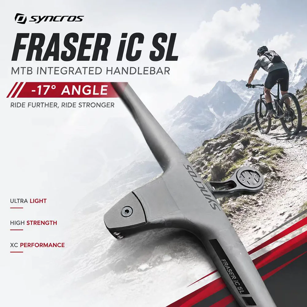 SYNCROS Full Carbon MTB Integrated Handlebar Stem -17° External Cable Routing 50‑100mm XC Mountain Bike Riser Bar Bike parts - view 6