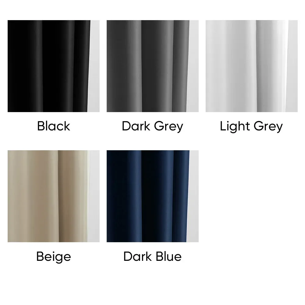 NAPEARL Modern Blackout Curtains For Living Room Bedroom Curtains For Window Treatment Drapes Blue Finished Blackout Curtains