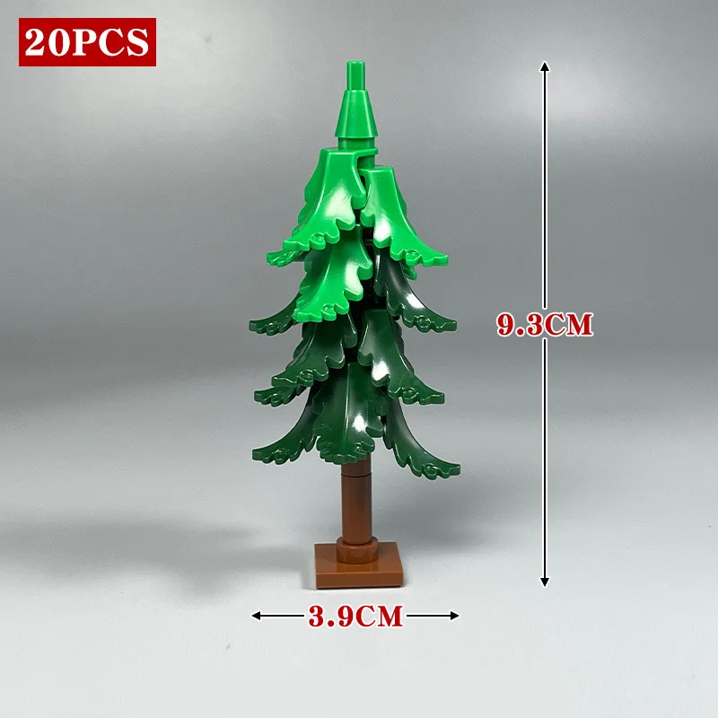 Blocchi da costruzione fai-da-te con palme e pino delle nevi – Mattoni per scene tropicali e palme invernali, compatibili con Lego, divertenti giocattoli creativi