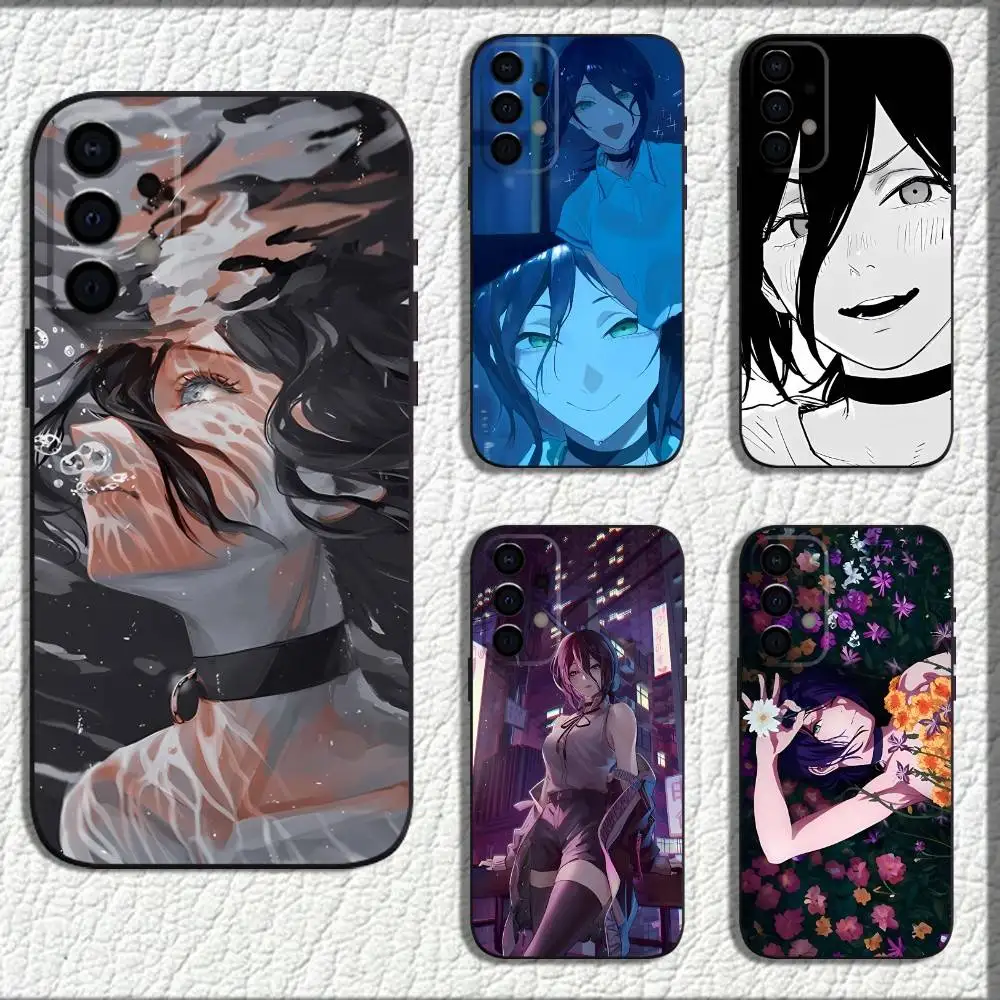 

C-Chainsaw Man R-Reze Phone Case For Samsung Galaxy A73,72,71,A52,51,40,41,A22,A32,31,A13,12,Note20 Soft Black Shell