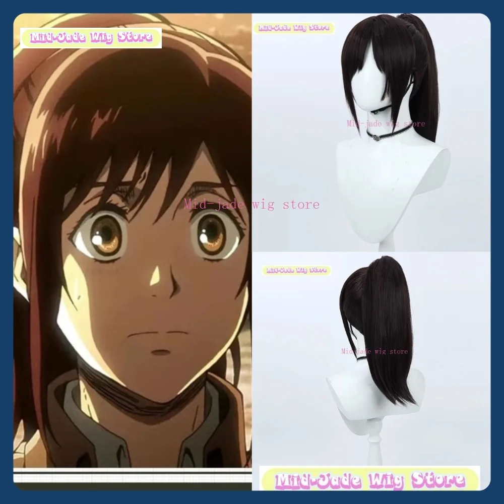 

Mid-jade Wig Store Attack On Titan Sasha Braus Cosplay Wig Anime Game Role Playing Synthetic Hair Halloween Party