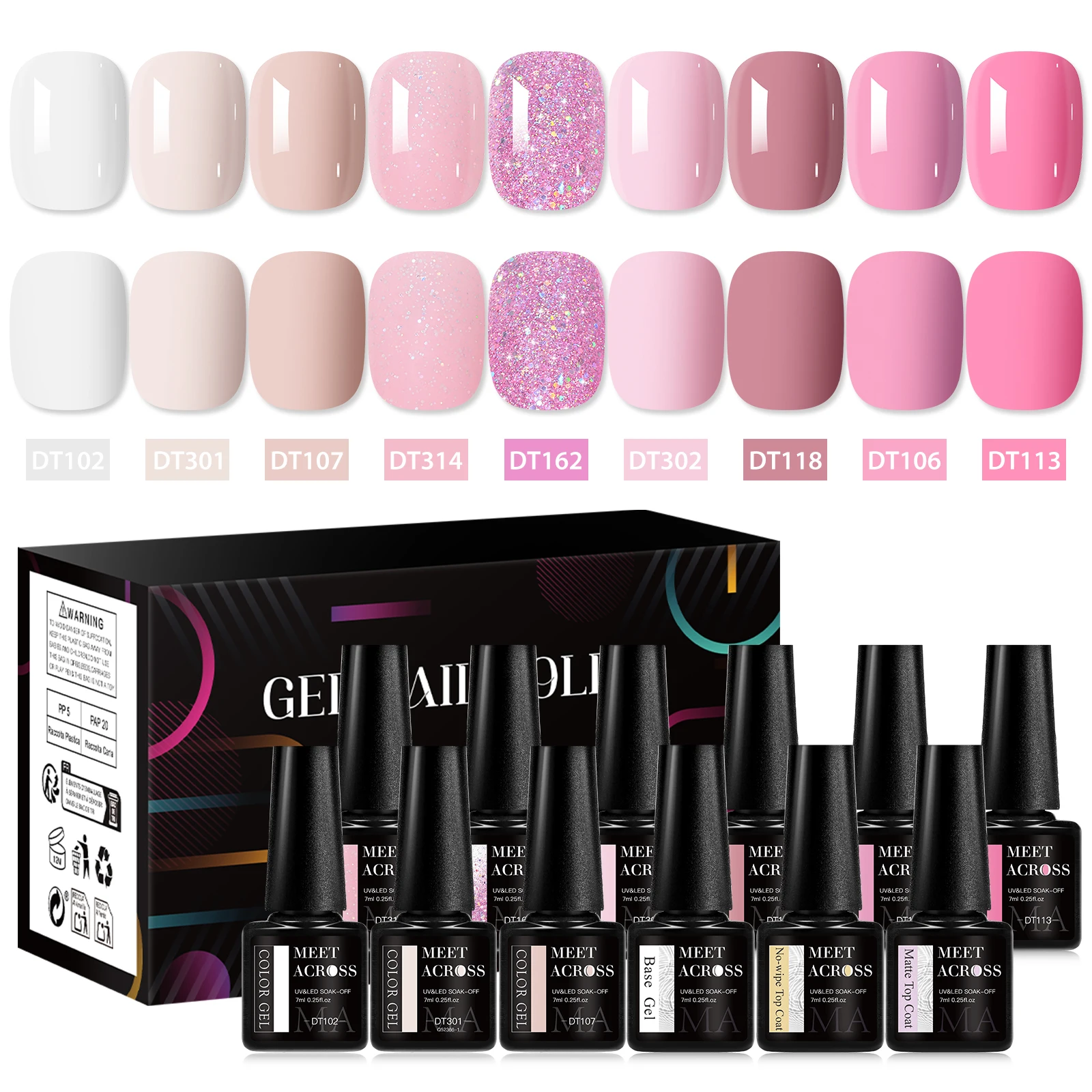 

Набор из 12 гель-лаков для ногтей с блестками, нюдово-розовый, без HEMA и TPO, полуперманентный, УФ-гель-лак, снимаемый, для маникюра, в коробке, принадлежности для ногтей