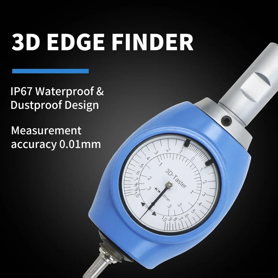 SHANHR 3D Edge Finder XYZ Axis Universal Detector Blue