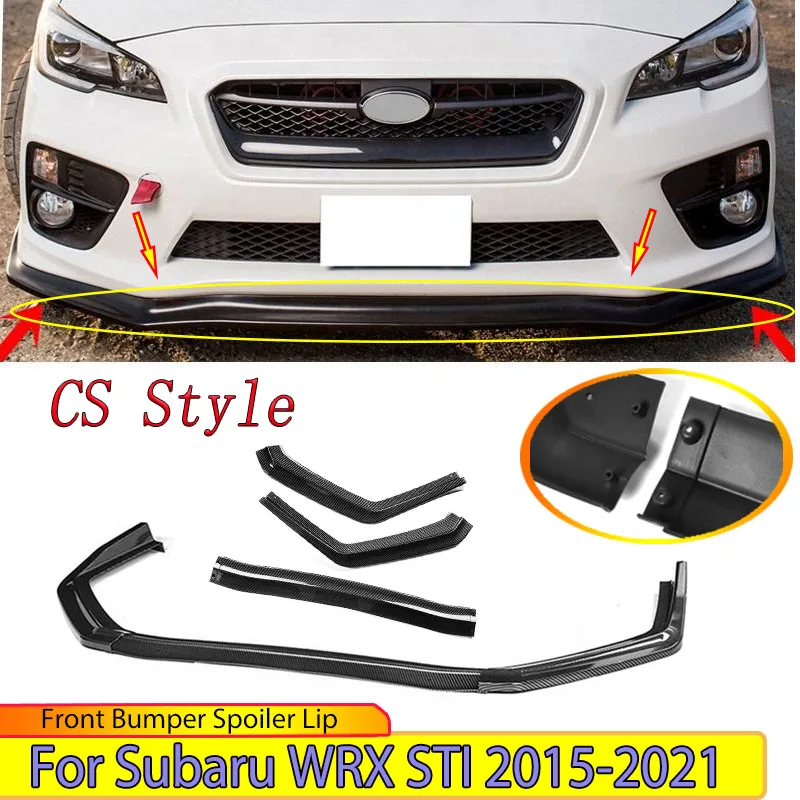 

CS Style for Subaru WRX STI 2015 2016 2017 2018 2019 2020 2021 Front Bumper Spoiler Lip Chin Blade Splitter Body Kit Guard