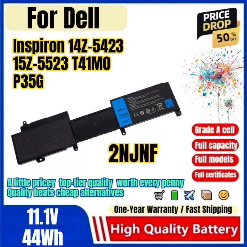 2NJNF for Dell Inspiron 14Z-5423 15Z-5523 T41M0 P35G Laptop Battery 0 Cycle High Quality Capacity Battery Replacement Bateria