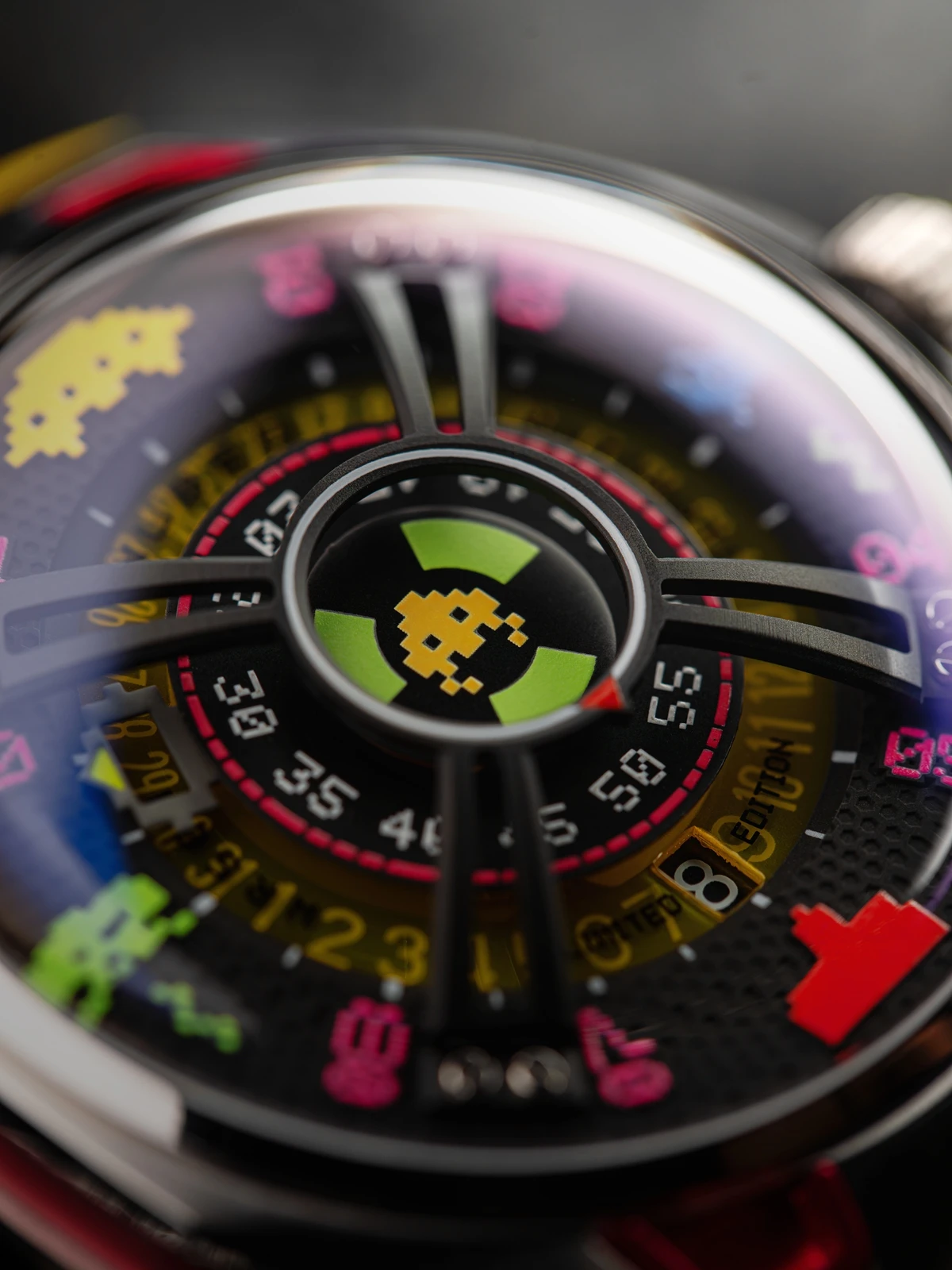 Коллекция ретро-игр Space Invaders, ограниченная серия, автоматические механические часы, светящиеся, водонепроницаемые, 6099.