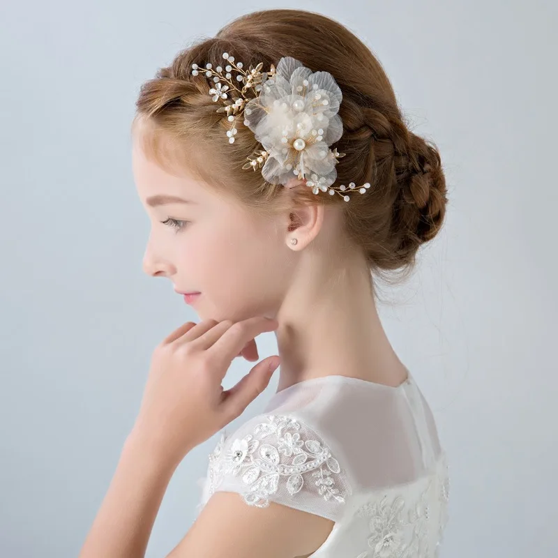 New Headband Girls' Hair Accessories, Children's Headdress, Wreath, Head Flower, Performance Accessories, Headdress Side Clip,