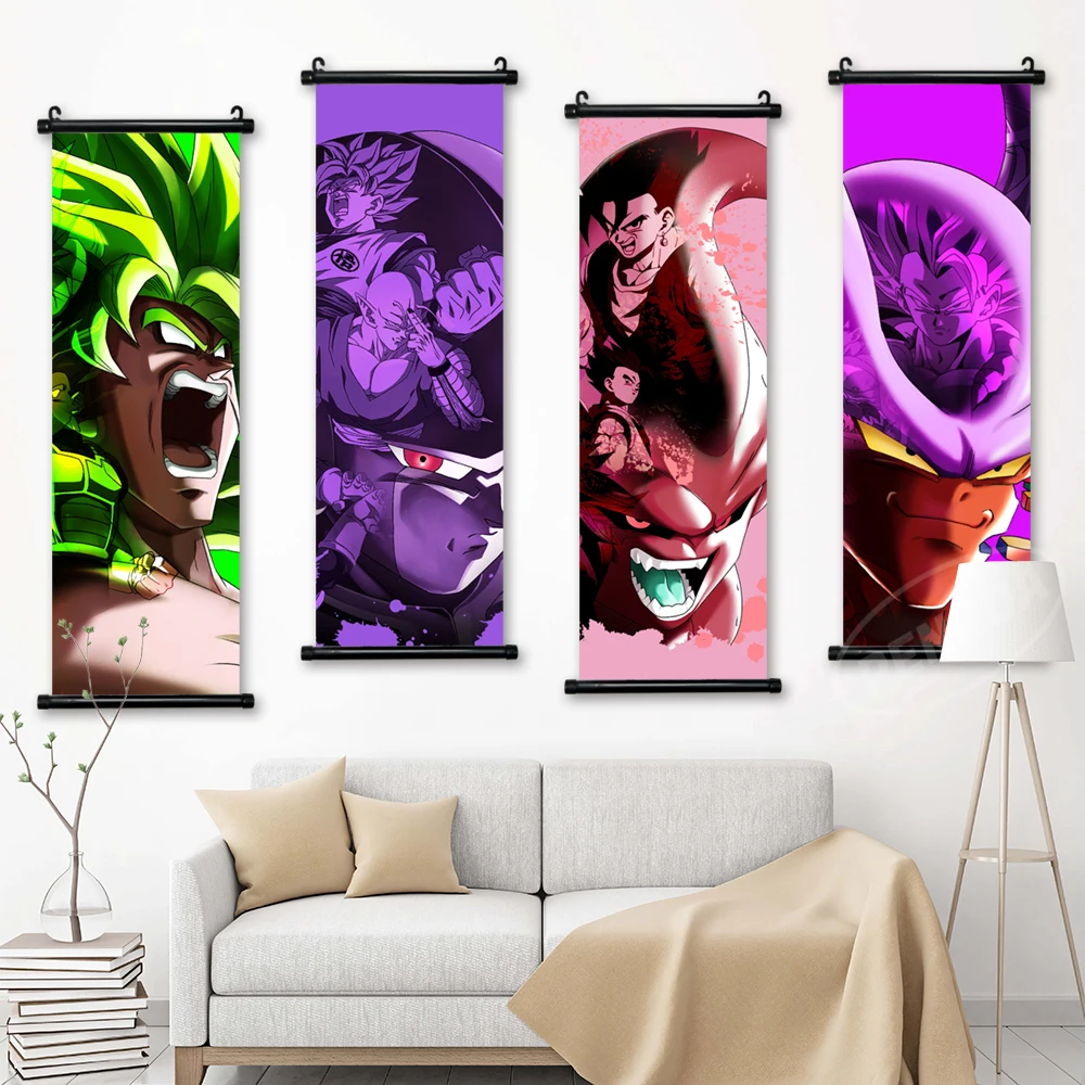 Canvas Anime Print Wall Dragon Ball Art Namekian Home Decoration Goku Hang Painting Frieza Scroll Janpanese Picture Living Room