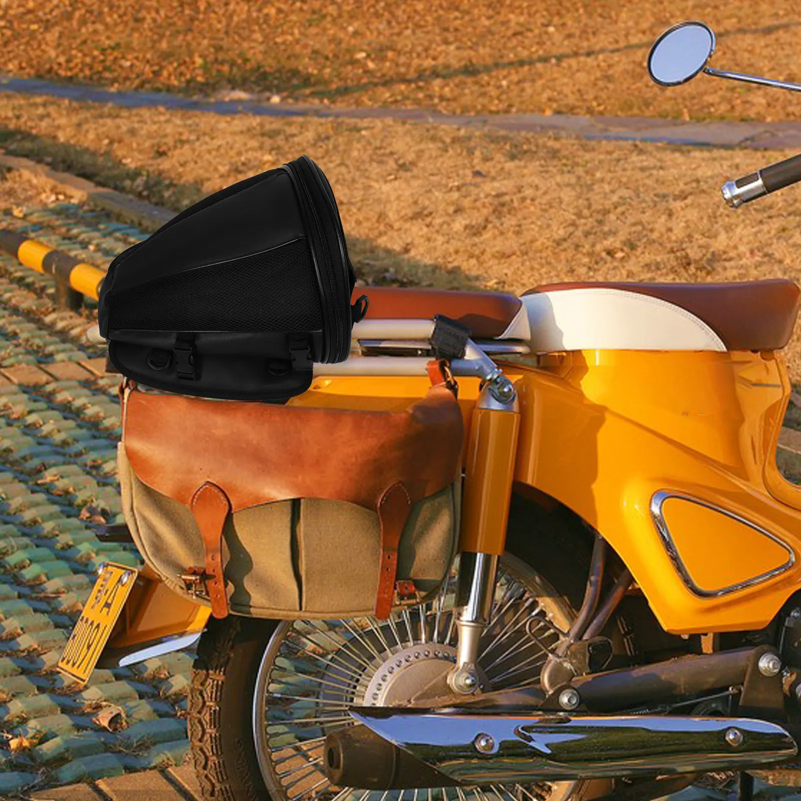 

Motorcycle Rear Seat 16L Waterproof Oxford Fork Bag For Travel Riding Saddlebag Organizer Motorcycle Storage Bag