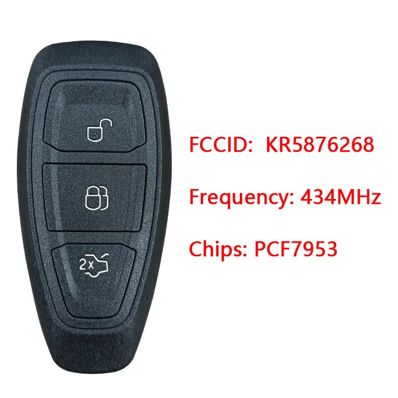 

For Ford Fiesta Focus Kuga Smart Key Frequency 434MHz 49 Chip PCF7953 KR5876268 CN018056