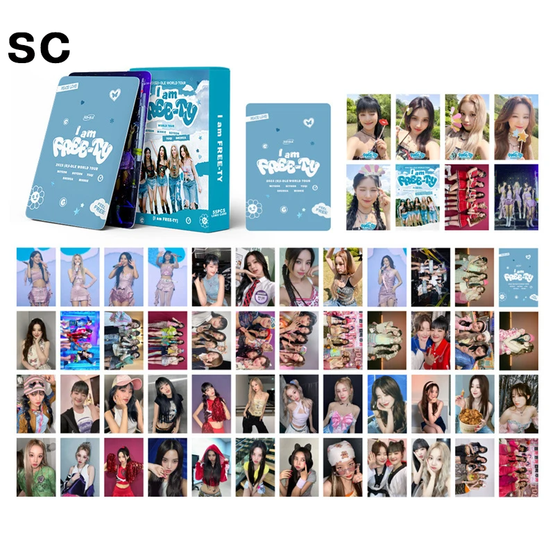 Imagem -04 - Conjunto Kpop g I-dle Álbum Cartão eu Sinto Pequeno Cartão Gidle ye Shuhua Minnie Impresso Foto Cartão Lomo Cartão Menina Coleção Presente 55 Peças