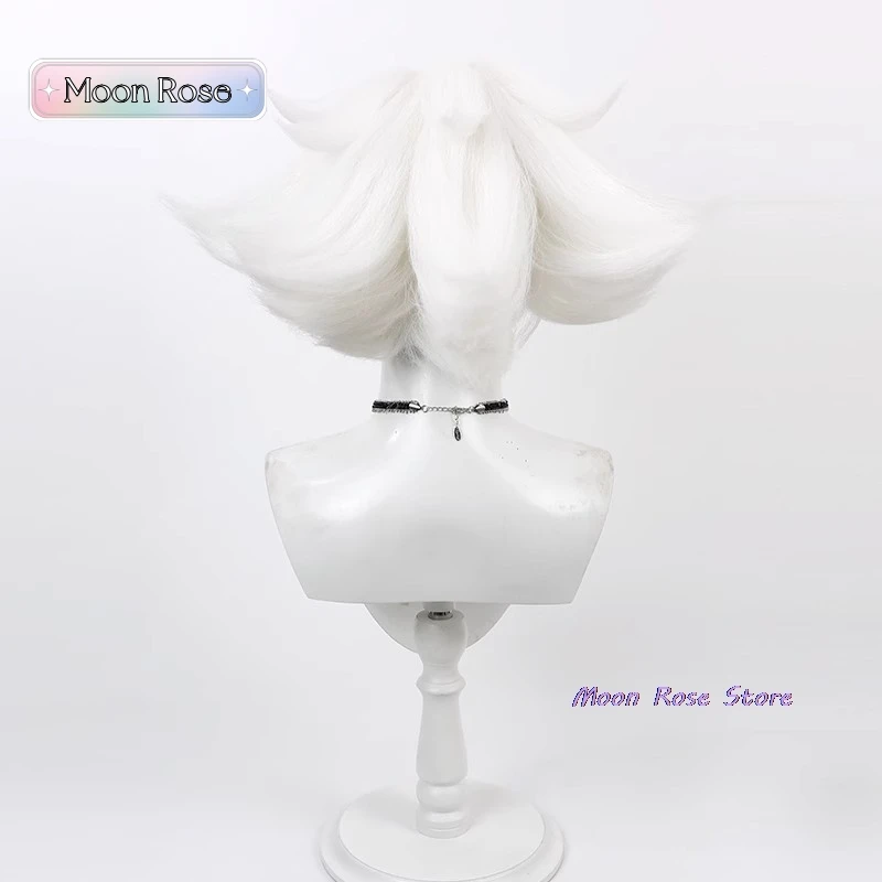 Hazbin Peruca Cosplay para Homens e Mulheres, Hotel Dust Angel White Wig, Peruca Branca de Halloween, ReadyStock, Halloween Cosplay