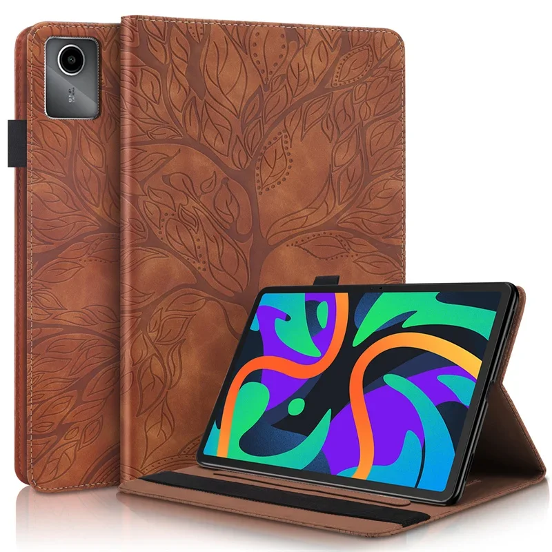 Funda For Lenovo Idea Tab 11 Case 11 inch Embossed Tree Flip Wallet Stand Tablet Coque For Idea Tab 11 tb336fu tb336zu Case Etui