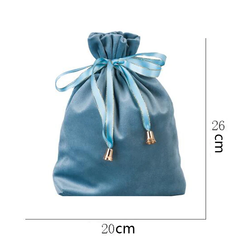 Velvet Drawstring Pouch Storage Bags Pockets Cosmetic Hair Dryer Bag Wedding Souvenir Bag Dutch Fleece Bow Tie Travel Bag