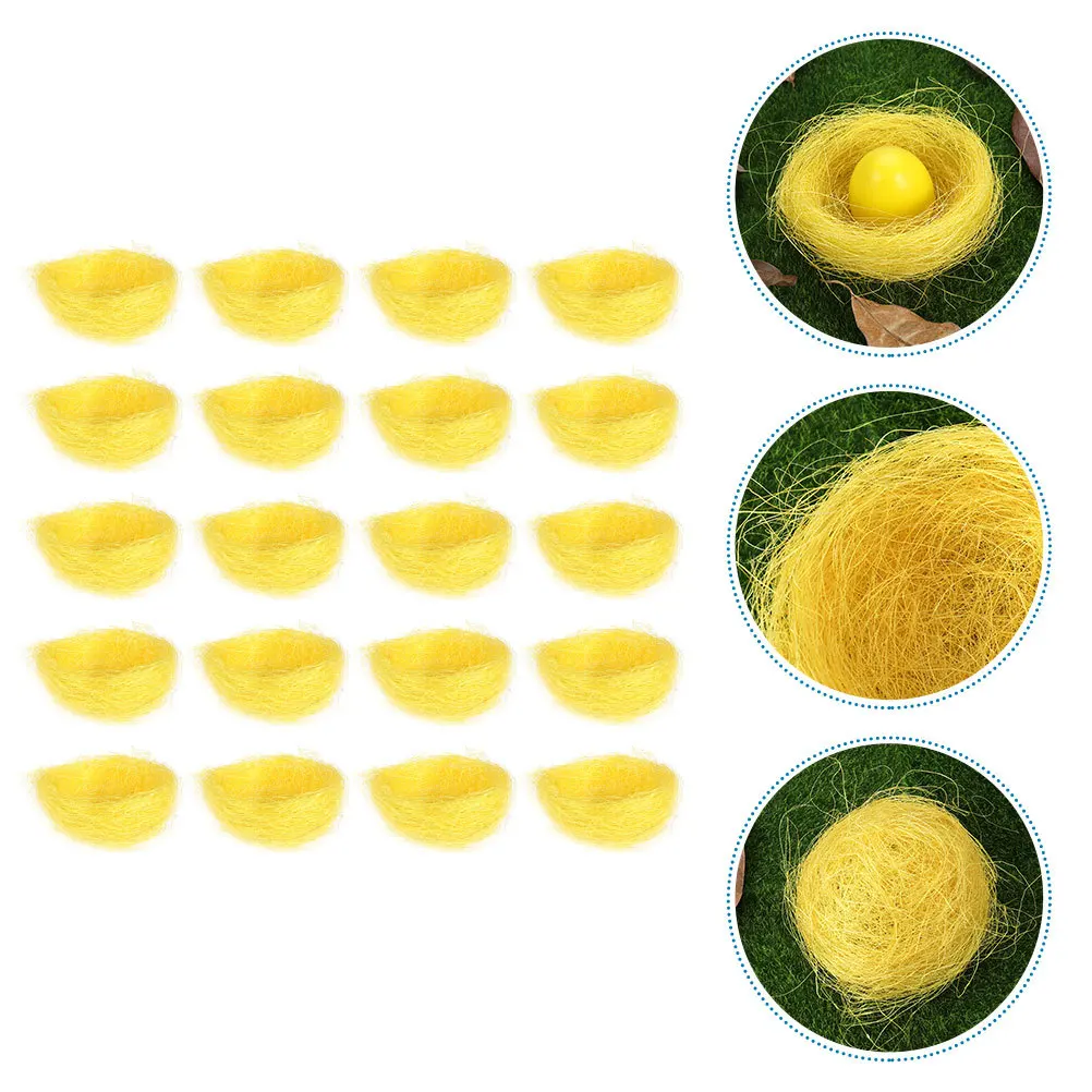 20pcs Bird Nest Plate Decor Handmade Simulation Nests For Wedding Party Table Decoration Desktop Balcony Garden Ornaments Photo