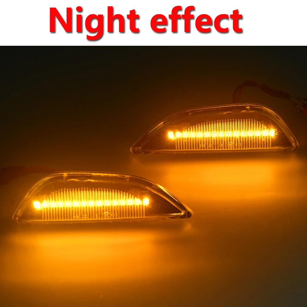 2PCS For Opel Mokka X 2012-2016 For Chevrolet Trax 2013-2019 LED Dynamic Amber Side Marker Turn Signal Light Fender Marker Lamp - Image 5