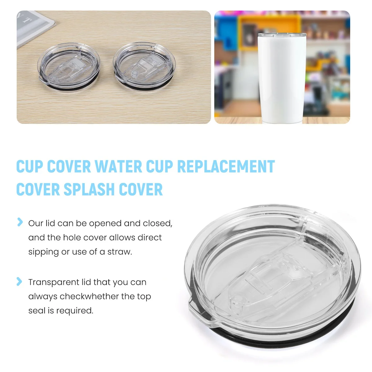 Tapas de repuesto para vasos RIRI de 20 Oz, cubiertas resistentes a salpicaduras y a prueba de derrames para Yeti Rambler y más vasos