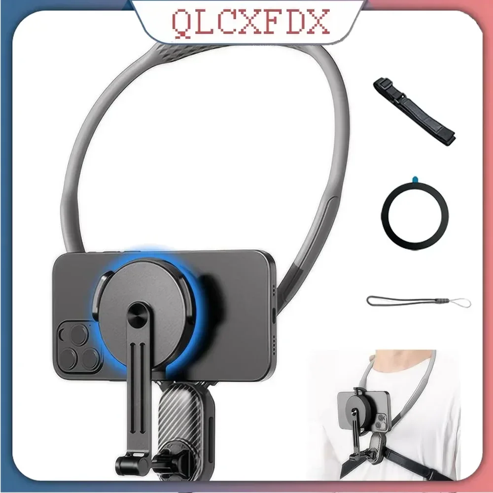 

Magnetic Neck Mount Silicone Quick Release Holder for Mobile Phones iphone 12 13 14 15 16 Android Sumsung Video recording Stand