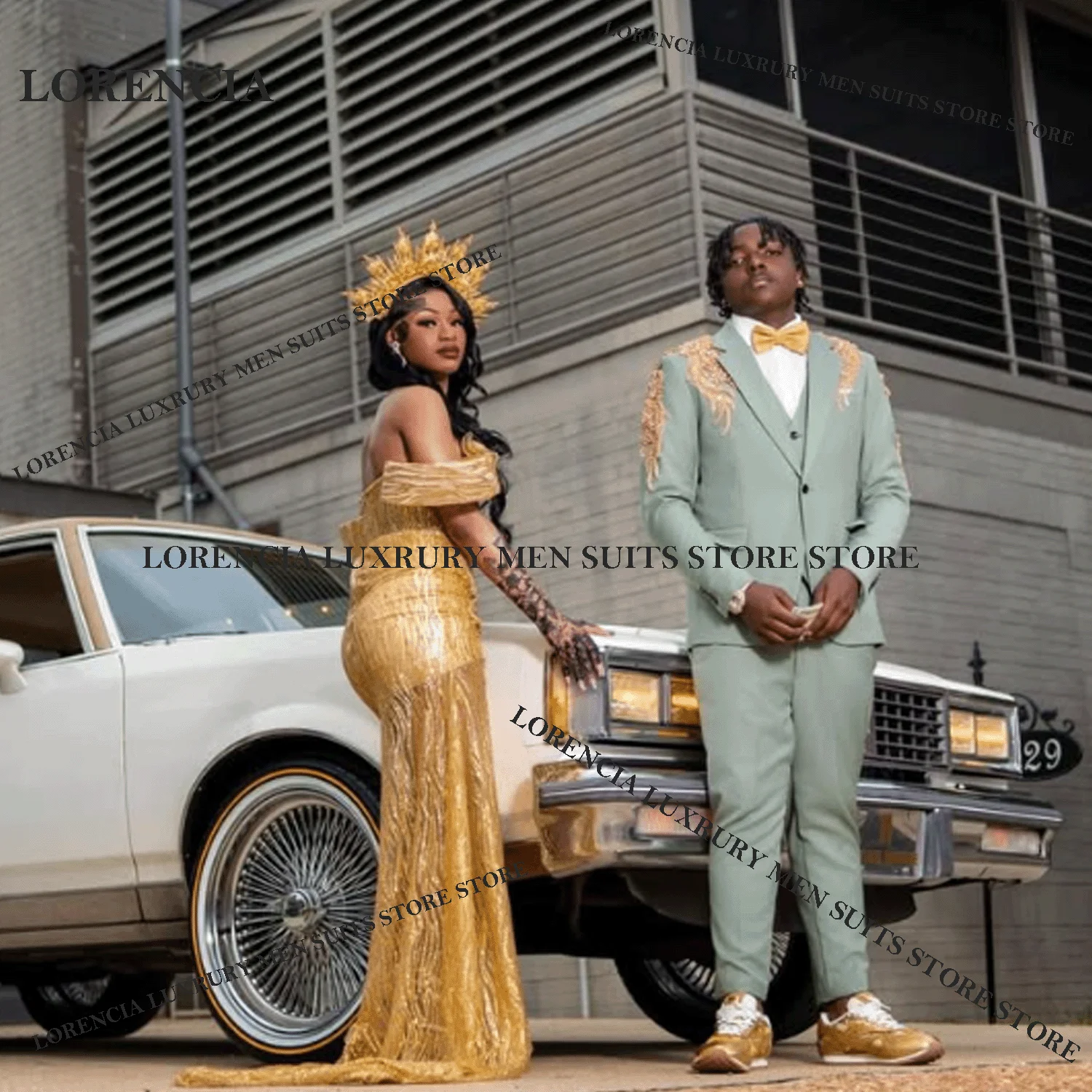 

Customized Gem Men suits Fashion Jewelry Embroidery For Wedding Groom Male Prom Party Glitter Blazer 3 Pieces Set Tuxedos Slim