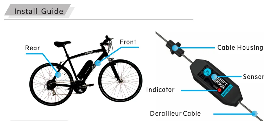 Sensor de cambio de marchas, Motor de accionamiento medio, para Bafang BBS01 BBS02 BBSHD M600 M500