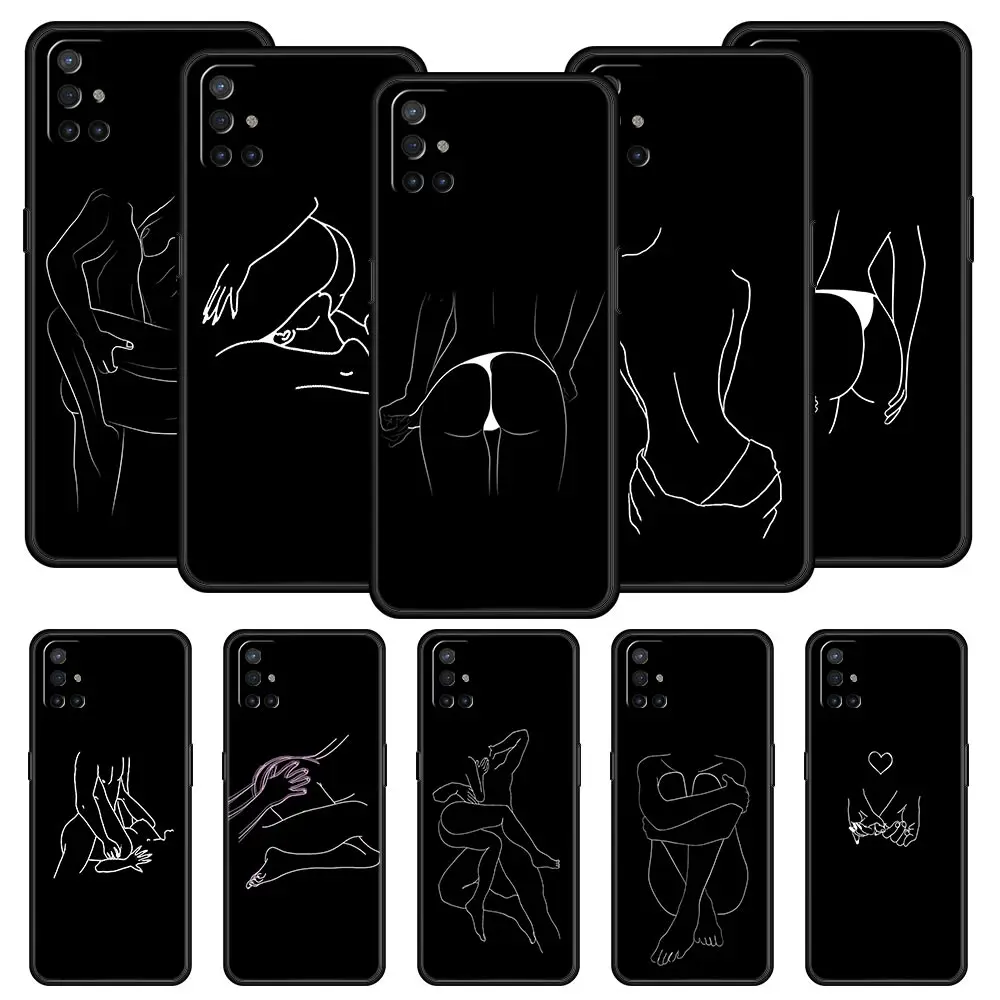 Sexy Line Art Rose Lover Phone Case For OnePlus 10 9 8 7T Pro 9R 9RT 8T One Plus Nord 2 CE N10 N100 N200 5G Silicone Cover Funda