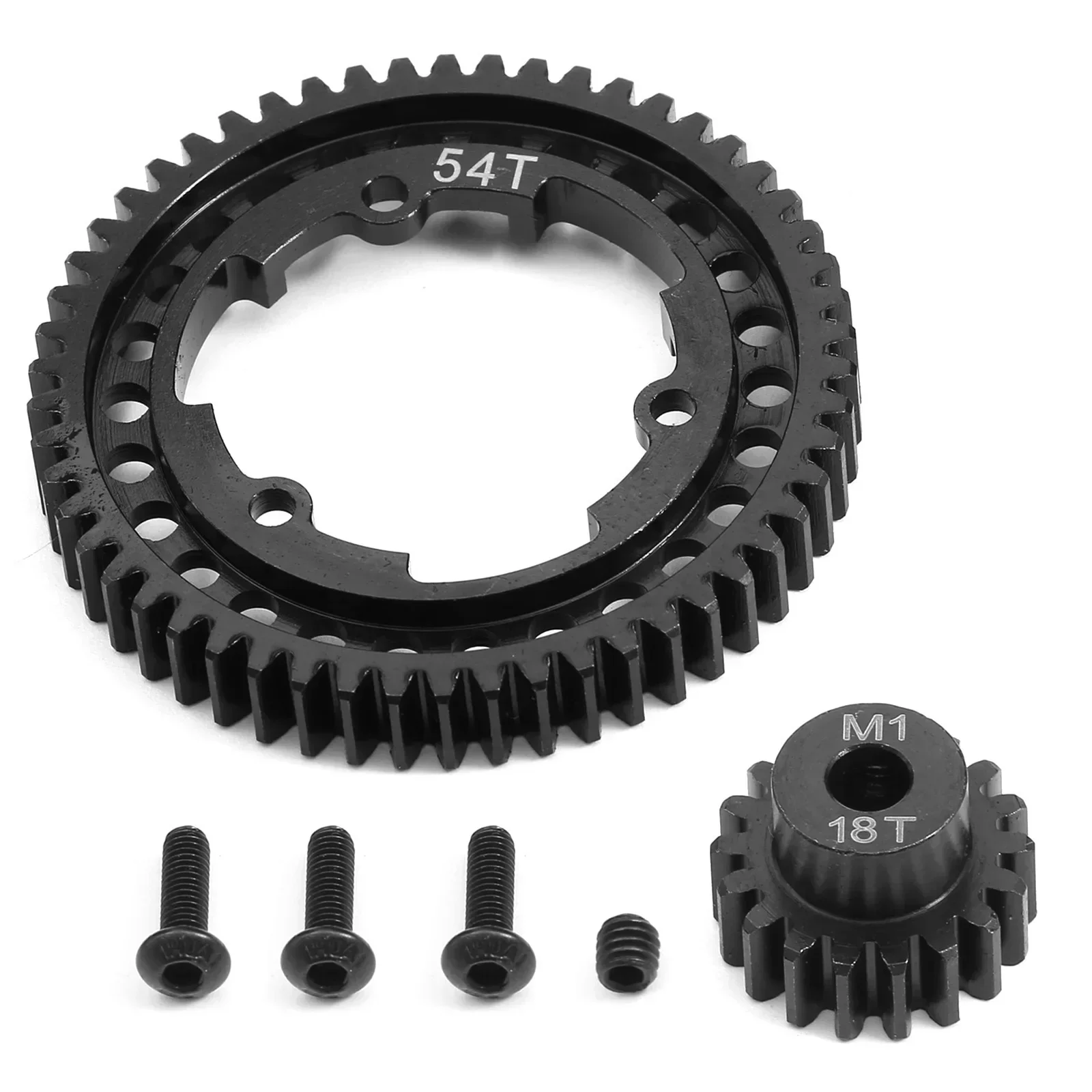 Steel 46T 50T 52T 54T Spur Gear with M1 18T Pinion Gear 6447 6449 for Traxxas 1/5 X-Maxx 1/10 E-Revo 2.0 VXL MAXX Upgrade Parts